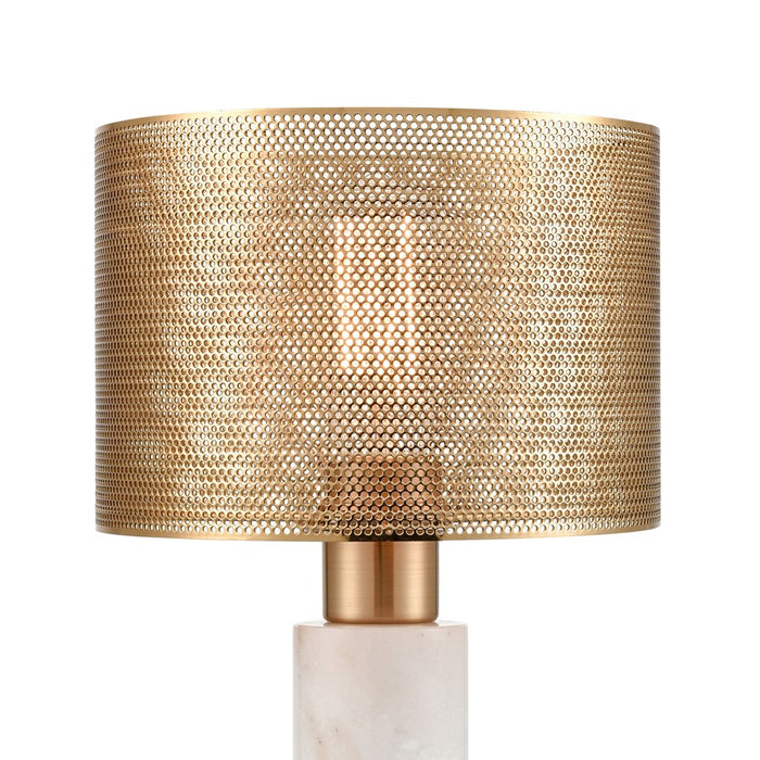 Atlas Lighting Sureshot 15'' High 1Lt Table Lamp, Aged Brass/Brass