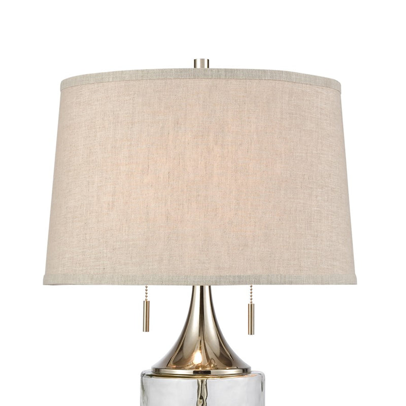 Atlas Lighting Tribeca 27'' High 2Lt Table Lamp, Clear/Gray