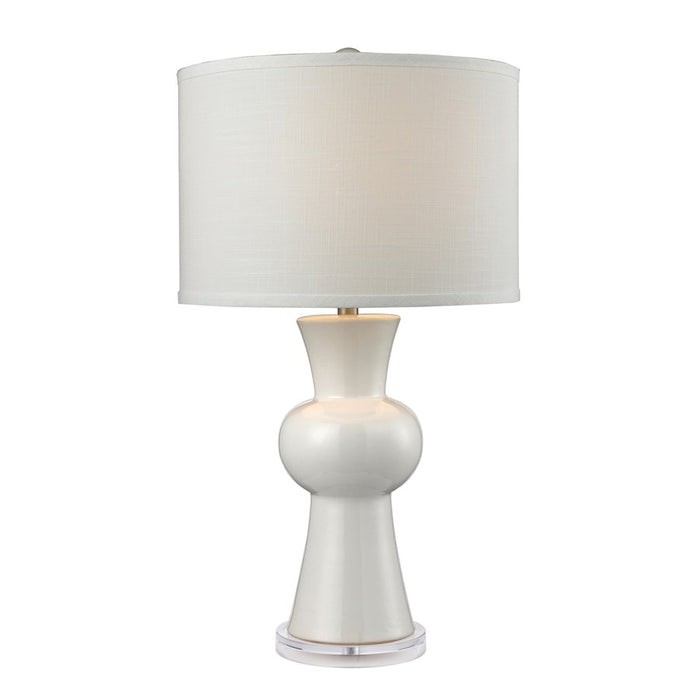 Atlas Lighting White Ceramic 28'' High 1Lt Table Lamp, Gloss White