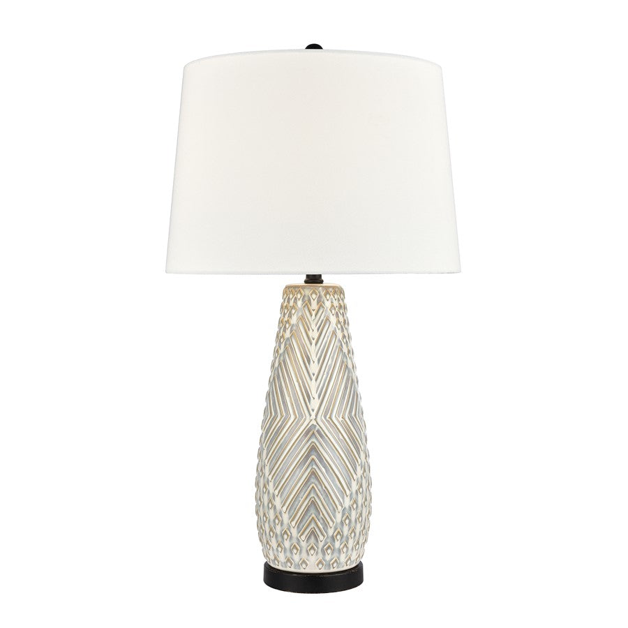 Atlas Lighting Whitland 30'' High 1Lt Table Lamp, Gray/White