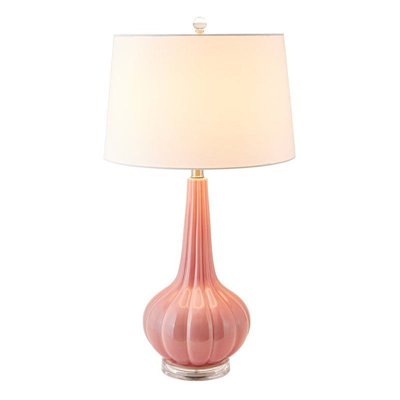 Atlas Lighting Abbey Lane 30'' High 1Lt Table Lamp, Pink/White