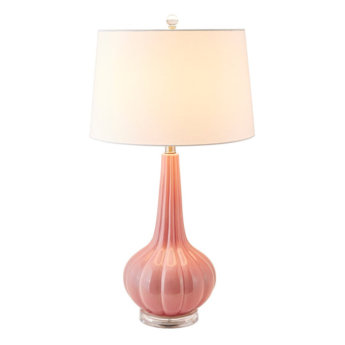 Atlas Lighting Abbey Lane 30'' High 1Lt Table Lamp, Pink/White - PL11121-PK