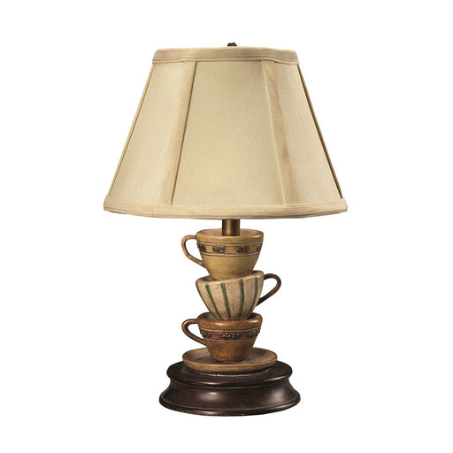 Atlas Lighting Accent Lamp 12.8" 1Lt Table Lamp, Multi/Cream/Ivory - PL11122-MU