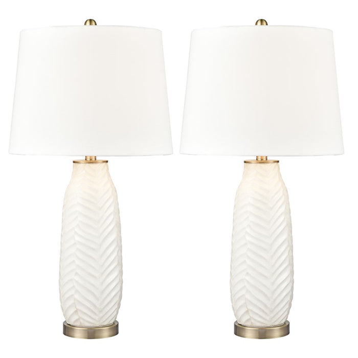 Atlas Lighting Bynum 29''H 1Lt Table Lamp Set of 2, White/White