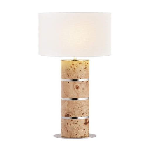 Atlas Lighting Cahill 28'' High 1Lt Table Lamp, Natural Burl/White