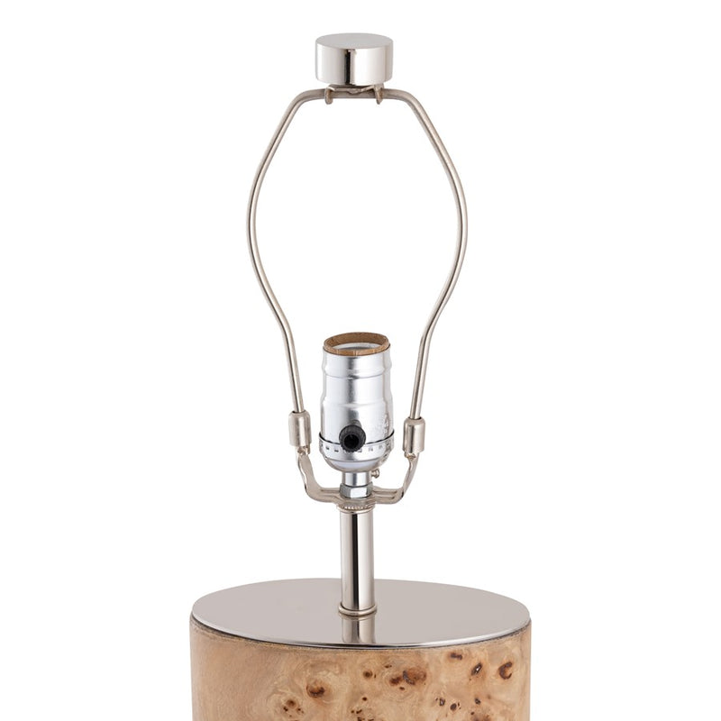 Atlas Lighting Cahill 28'' High 1Lt Table Lamp, Natural Burl/White
