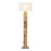 Atlas Lighting Cahill 63'' High 1Lt Floor Lamp, Natural Burl/White