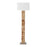 Atlas Lighting Cahill 63'' High 1Lt Floor Lamp, Natural Burl/White