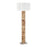 Atlas Lighting Cahill 63'' High 1Lt Floor Lamp, Natural Burl/White