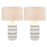 Atlas Lighting Calabar 29''H 1Lt Table Lamp Set of 2, White/Silver