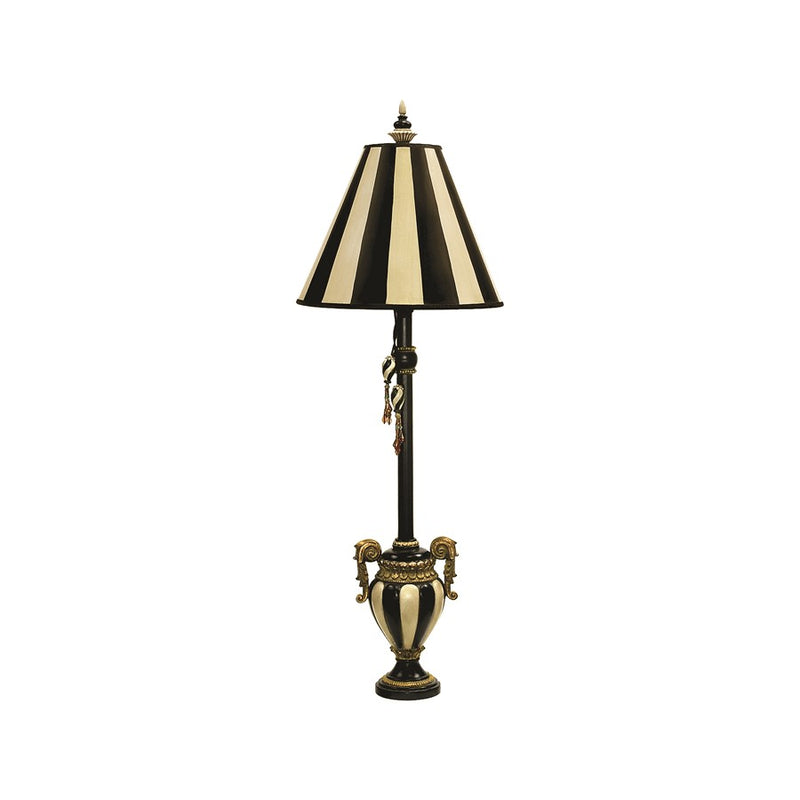 Atlas Lighting Carnival Stripe 32''H 1Lt Table Lamp, Black/Black