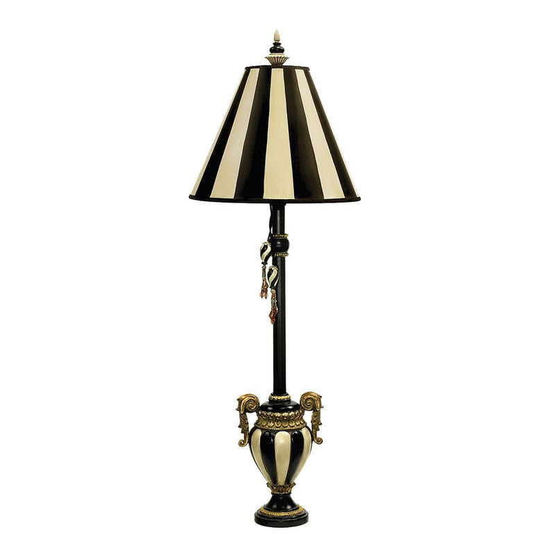 Atlas Lighting Carnival Stripe 32''H 1Lt Table Lamp, Black/Black