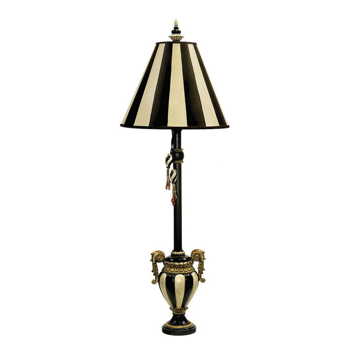 Atlas Lighting Carnival Stripe 32''H 1Lt Table Lamp, Black/Black