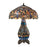 Atlas Lighting Dragonfly 26''H 3Lt Table Lamp, Tiffany/Multicolor