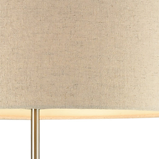 Atlas Lighting Katwijk 64'' High 1Lt Floor Lamp, Nickel/White