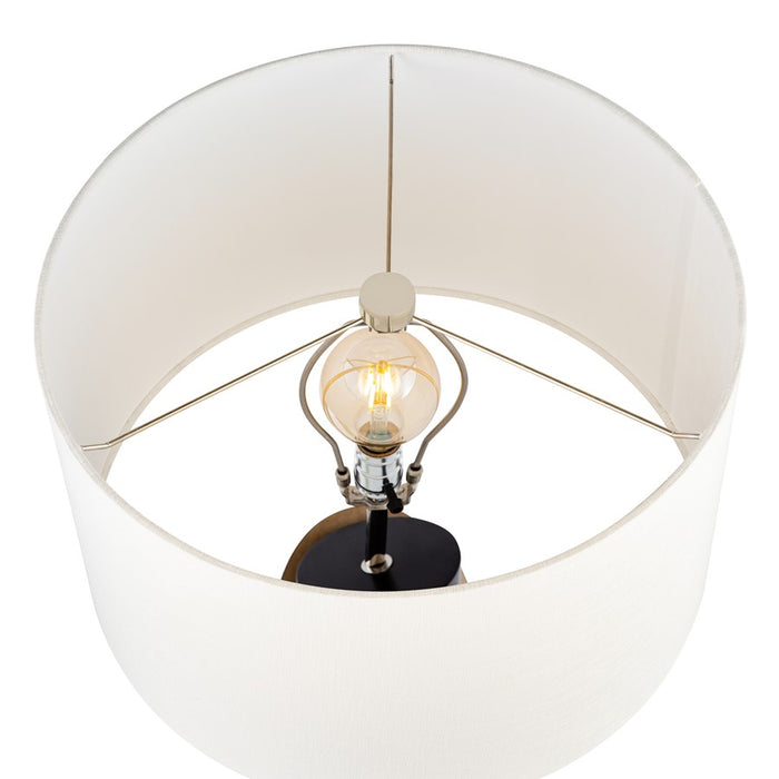 Atlas Lighting Kincaid 29.5''H 1Lt Table Lamp, Natural Burl/White