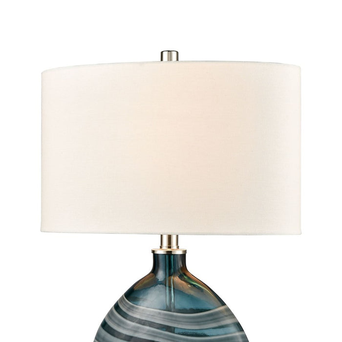 Atlas Lighting Portview 22'' High 1Lt Table Lamp, Teal/White