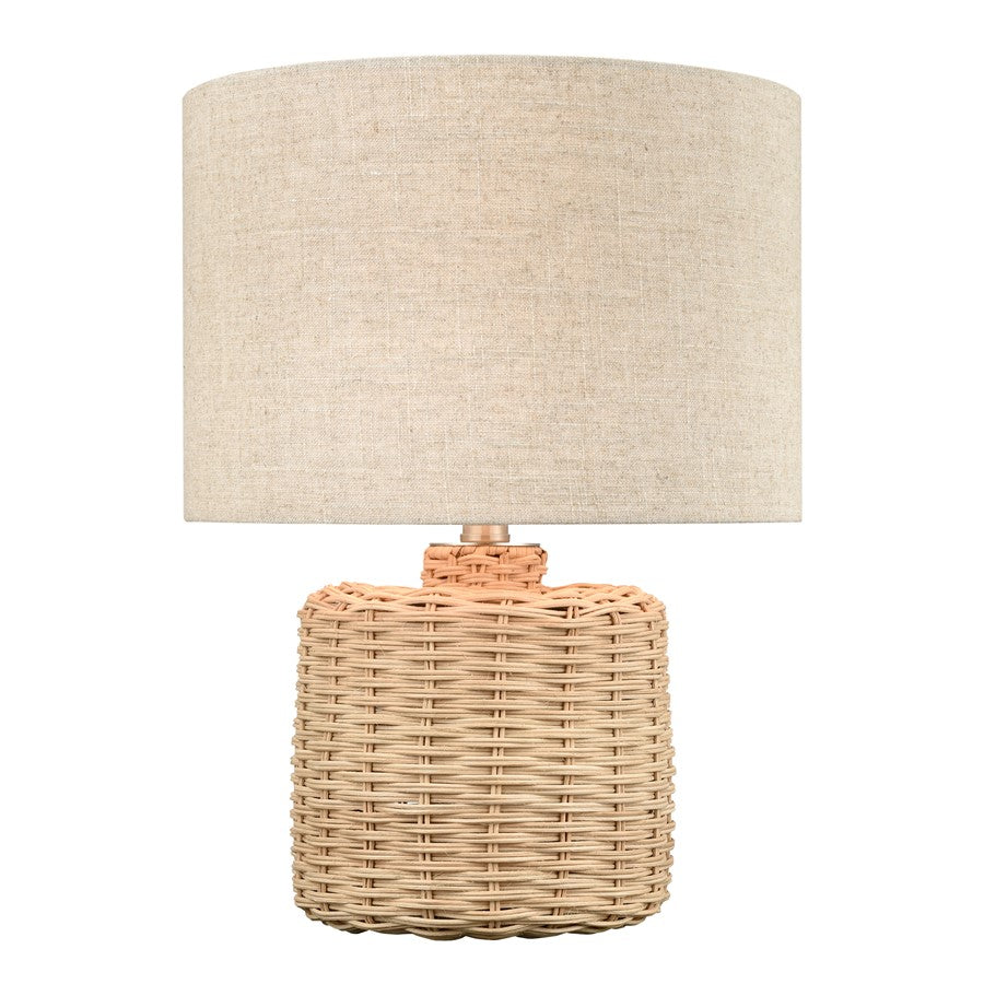Atlas Lighting Roscoe 18'' High 1Lt Table Lamp, Natural/Off White