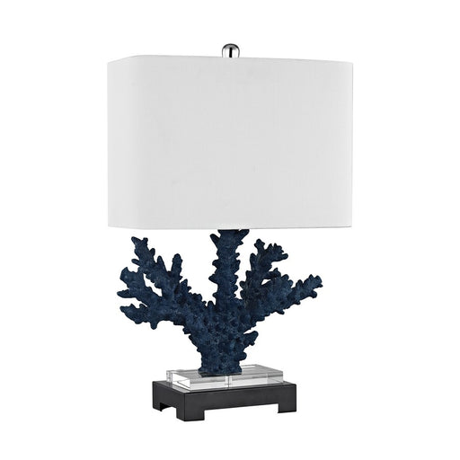 Atlas Lighting Cape Sable 26'' High 1Lt Table Lamp, Navy/White