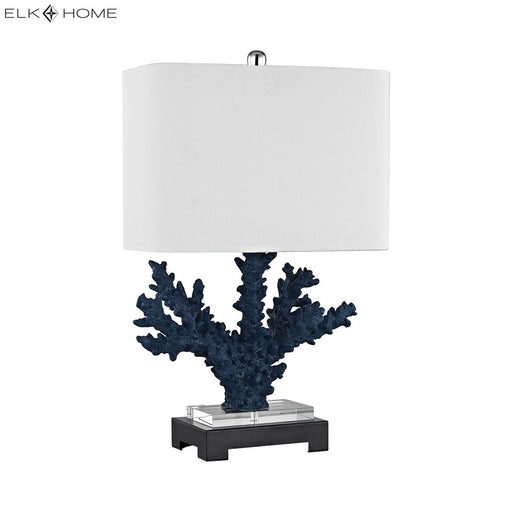 Atlas Lighting Cape Sable 26'' High 1Lt Table Lamp, Navy/White
