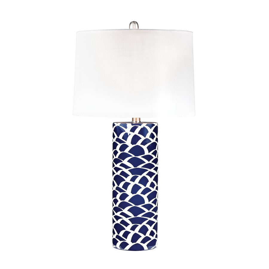Atlas Lighting Scale Sketch 28'' High 1Lt Table Lamp, Navy/White