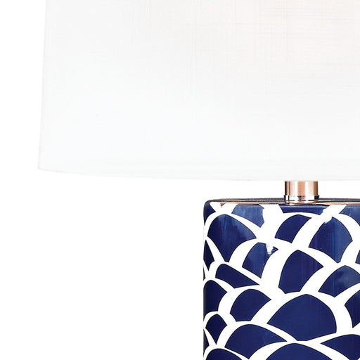 Atlas Lighting Scale Sketch 28'' High 1Lt Table Lamp, Navy/White