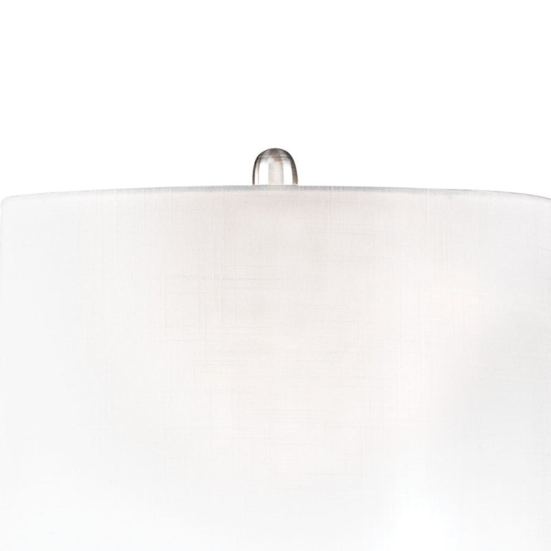 Atlas Scale Sketch 28in 1-Light Table Lamp | Transitional Navy and White Earthenware | Living Room & Bedroom | 16 x 16 x 28 in | Model PL11242-BL