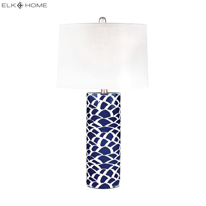 Atlas Lighting Scale Sketch 28'' High 1Lt Table Lamp, Navy/White