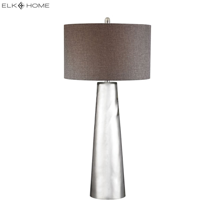 Atlas Tapered Cylinder 37.5''H 1Lt Table Lamp, Silver Mercury/GY