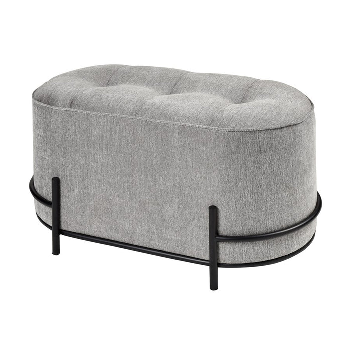 Atlas Lighting Brida Ottoman, Gray
