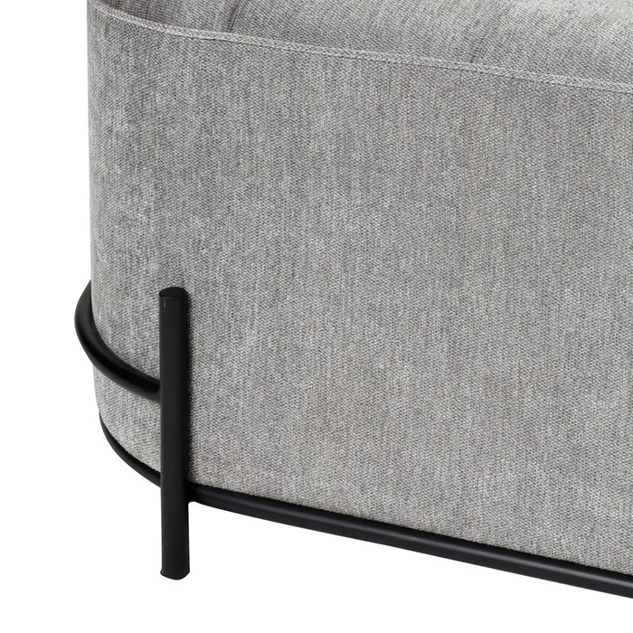 Atlas Lighting Brida Ottoman, Gray
