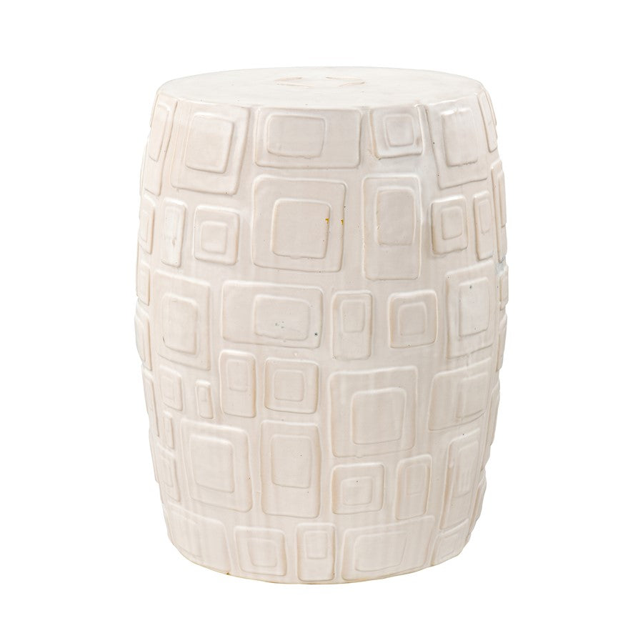 Atlas Lighting Cambeck Accent Stool, White