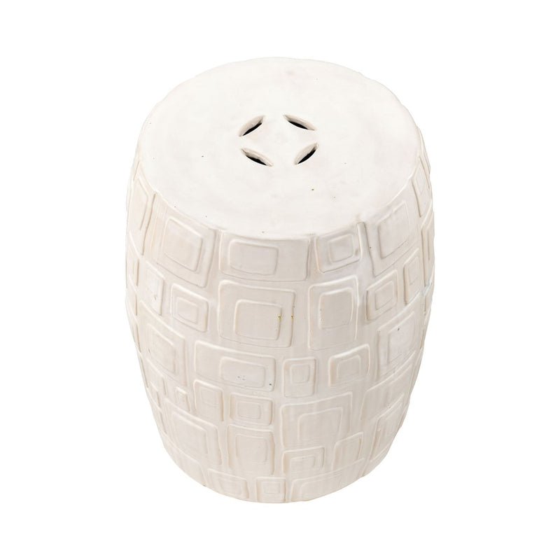 Atlas Lighting Cambeck Accent Stool, White