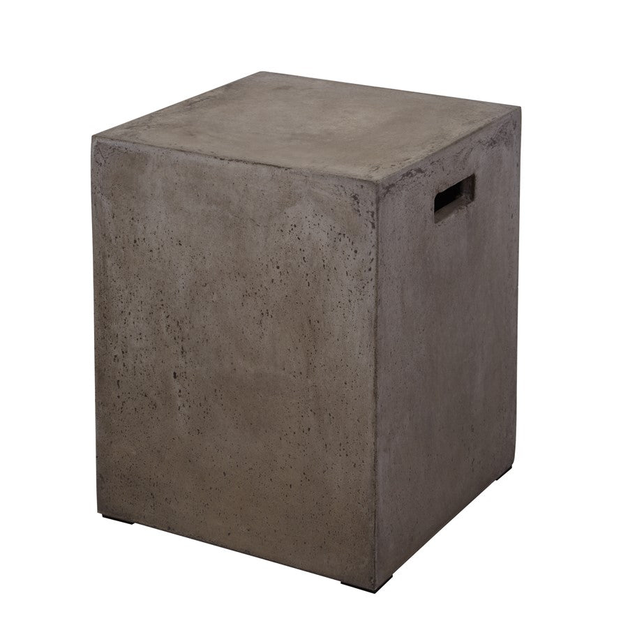 Atlas Lighting Cubo Accent Stool, Polished Concrete