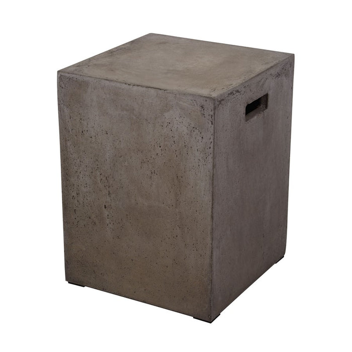 Atlas Lighting Cubo Accent Stool, Polished Concrete