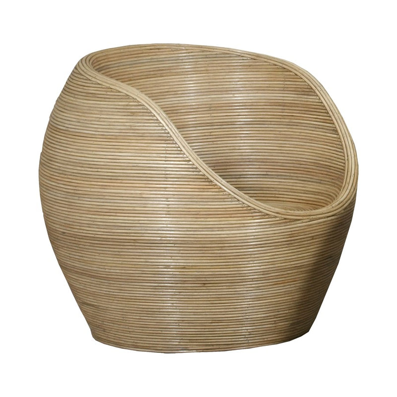 Atlas Lighting Gentong Chair | Natural Rattan Cane Transitional | Living Room & Reading Nook Accent | 30.75 x 30.5 x 29.75 in | Model SE11021-01