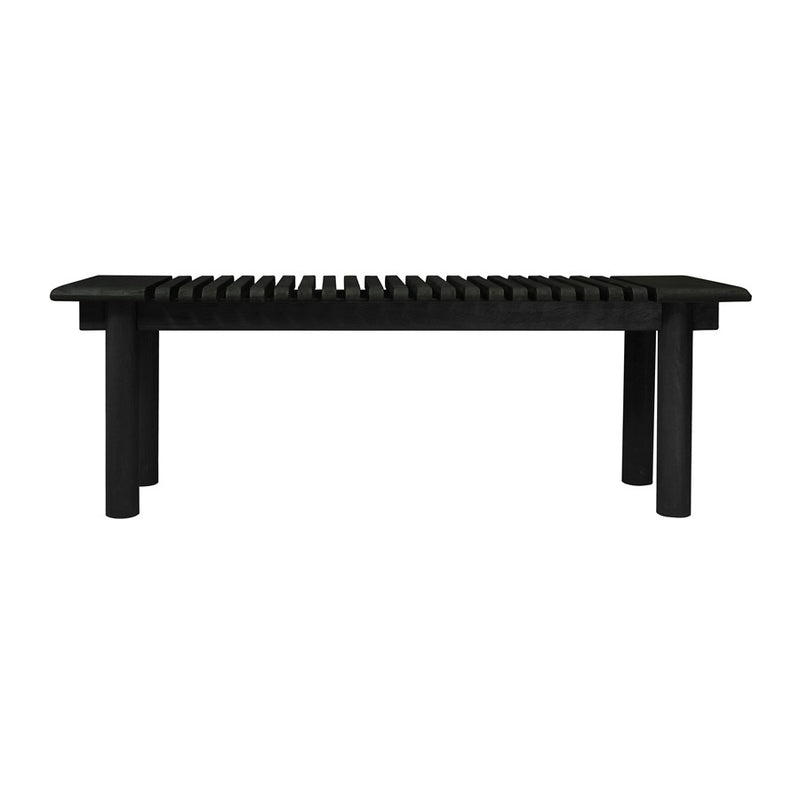 Atlas Lighting Keller 56in Bench | Shou Sugi Ban Wood Finish | Entryway & Accent Seating | 56 x 16 x 19 in | Model SE11030-01