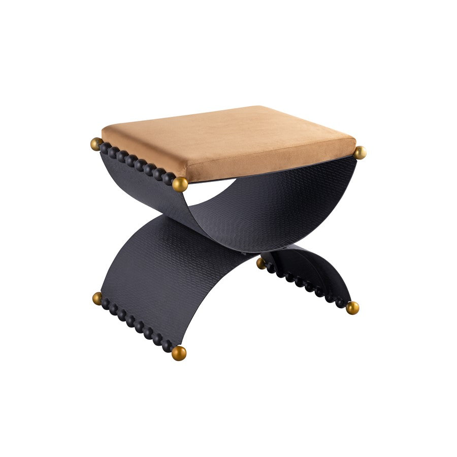 Atlas Lighting Layla Accent Stool, Blackened Bronze