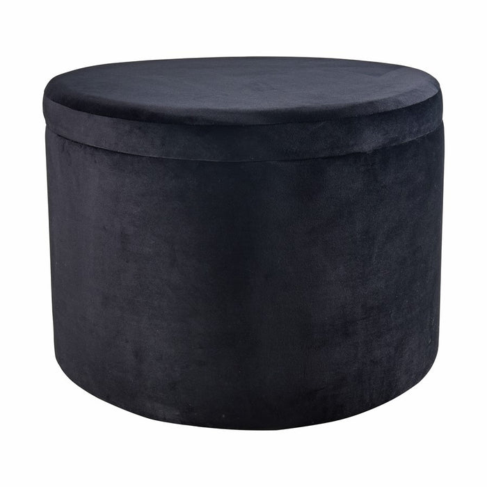 Atlas Lighting Linder Storage Ottoman, Black