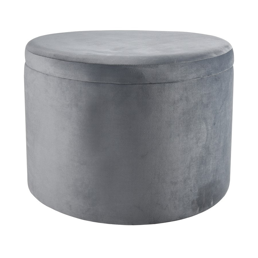 Atlas Lighting Linder Storage Ottoman, Charcoal