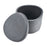 Atlas Lighting Linder Storage Ottoman, Charcoal