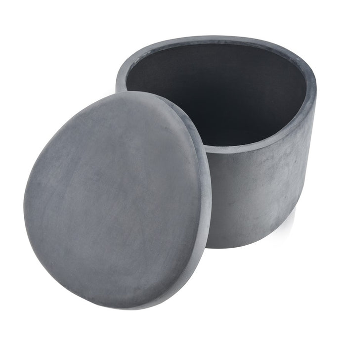 Atlas Lighting Linder Storage Ottoman, Charcoal