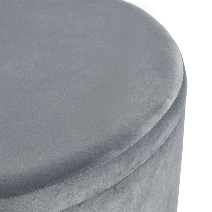 Atlas Lighting Linder Storage Ottoman, Charcoal