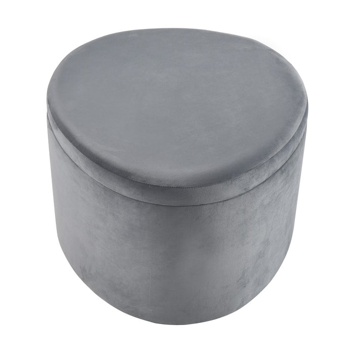 Atlas Lighting Linder Storage Ottoman, Charcoal