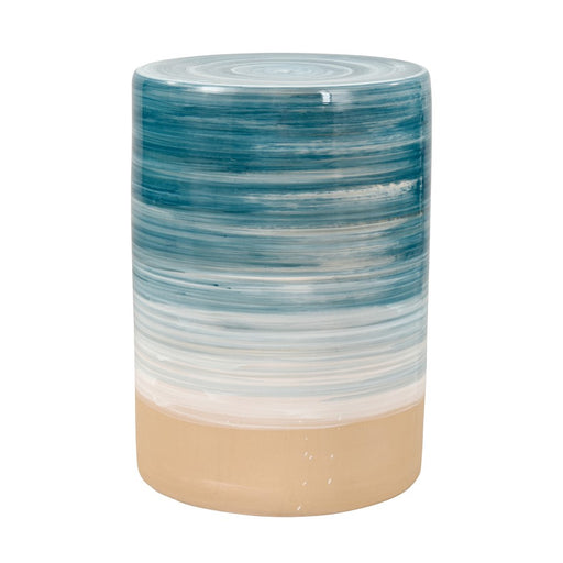 Atlas Lighting Roe Bay Accent Stool, Blue Glazed