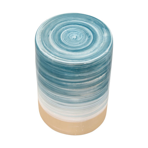 Atlas Lighting Roe Bay Accent Stool, Blue Glazed