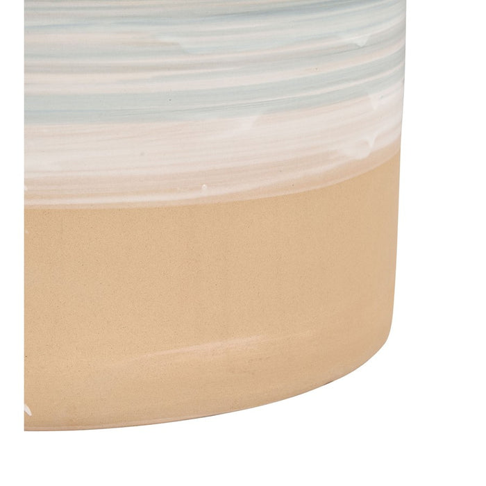 Atlas Lighting Roe Bay Accent Stool, Blue Glazed