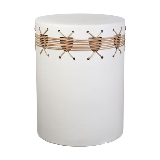 Atlas Lighting Sabira Accent Stool, White Glazed