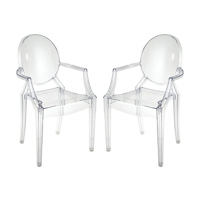 Atlas Lighting Vanish Chair, Set of 2, Clear