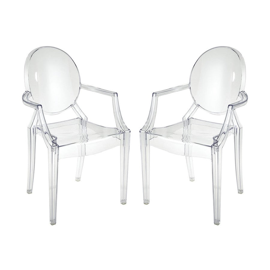 Atlas Lighting Vanish Chair, Set of 2, Clear